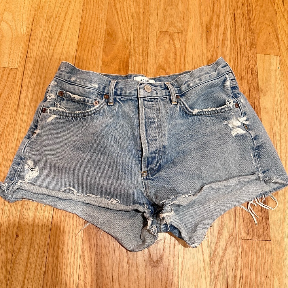 Agolde Women's Blue Denim Shorts